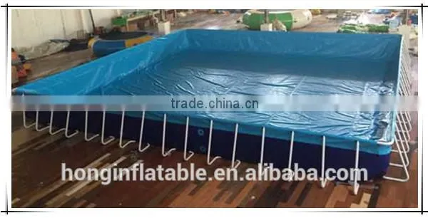Hot Selling Metal Frame Rectangular Swimming Pool Inflatable