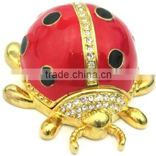 Metal Ladybug Design Jewelry Box With Magnet Closure,good Quality and Various Designs,passed SGS Factory Audit