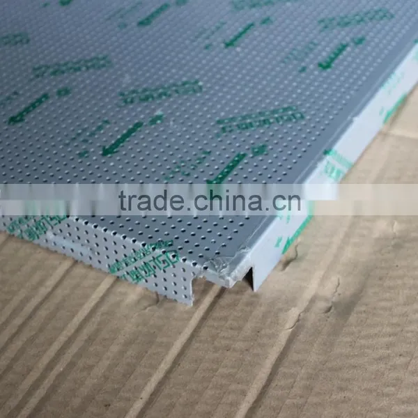 Sound Absorption Grey Powder Coated Aluminum Perforated Acoustic Clip in Ceiling Panel photo-3