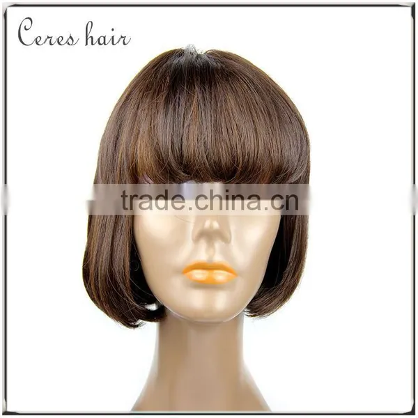 Wholesale High Temperature Fiber Synthetic Wig With Bangs Top Quality Futra Fiber Bob Wig photo-2