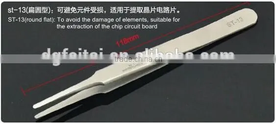 Repairing Tools ST Series Stainless Steel Tweezers / Cheap ESD Tweezers Dongguan Suppliers photo-6
