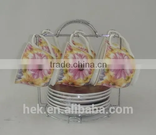 Factory Directly Sale Modern Tea Cup and Saucer Flower Color photo-5
