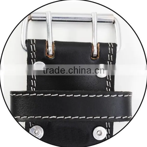 HEAVY DUTY LEATHER WEIGHT LIFTING TRAINING POWER BODY BUILDING GYM BELT FINEST LEATHER photo-5