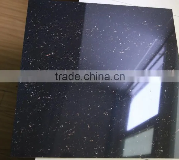 60x60 Black Crystal Double Loading Polished Porcelain Floor Tiles photo-2