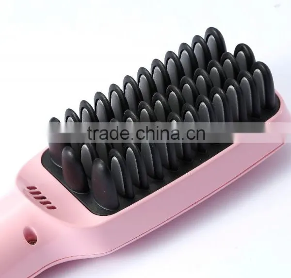 ELECTRIC HAIR STRAIGHTENER BRUSH LCD ION ANTI-SCALD COMB AUTO MASSAGER photo-3