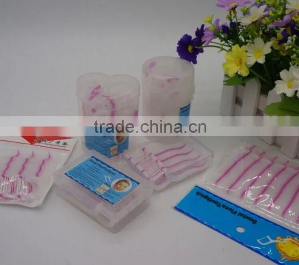 Disposable Natural Bulk Dental Floss Pick photo-2