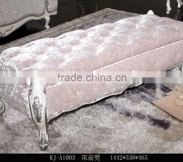 Manufacturer Direct Supplier Modern Elegant France Type Bedroom Furniture Bed Bedside Table Wardrobe Dressing Table Bench photo-2
