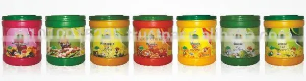 Instant Drink Powder Packing 2.5 Kg Colored Plastic Containers With Grip
