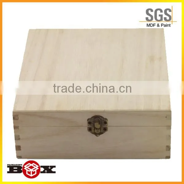Unfinished Lightweight Wood Recipe Box With Lids photo-3