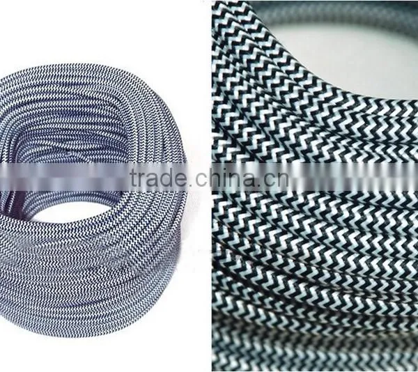 100m Textile/Cloth Covered Wire 2 Core Round Wire, Vintage Style Rayon Fabric Wire for Pendants, Lamps photo-3