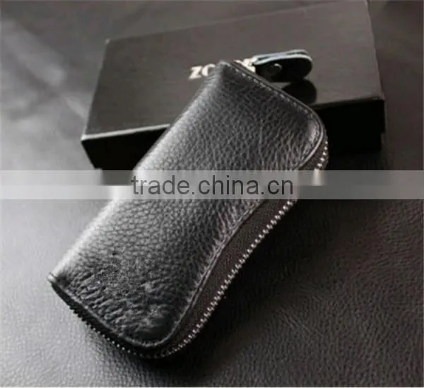 Boshiho Key Organizer Leather Key Case Zip photo-3