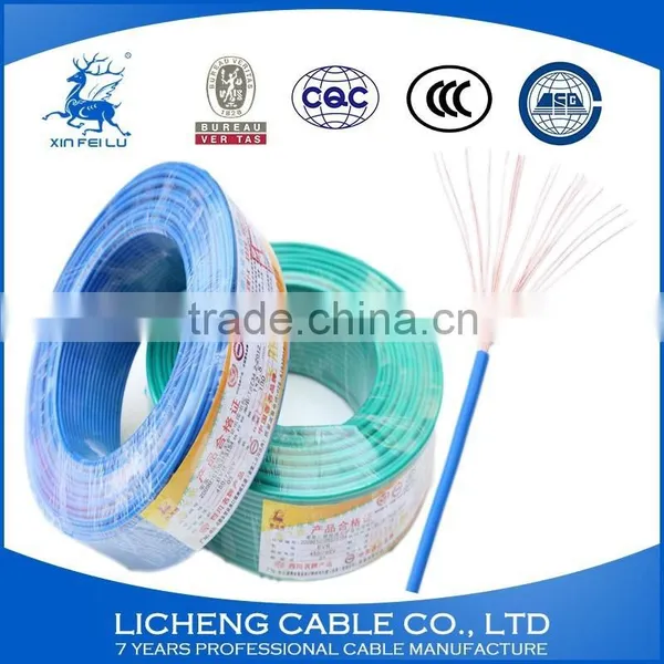 Hot Sale China Manufacturer Blue House Wiring Copper Core PVC Insulated Flexible Wire and Cable -BVR(16mm2) photo-3