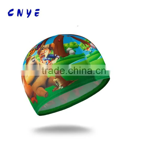 Animal Print Silicone Swimming Cap,funny Silicone Swimming Caps,yellow Silicone Swim Caps photo-4