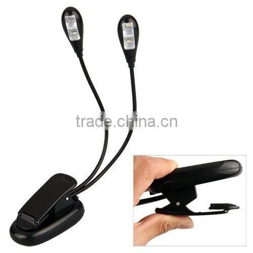 Rechargeble Gooseneck Dual Head 4 LED Clip Book Light Rechargeable Emergency Light photo-6