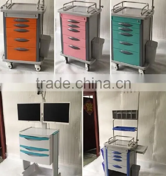 KL-ET600C ISO CE Certificate Medical Cart Hospital Crash Cart Medical Trolley
