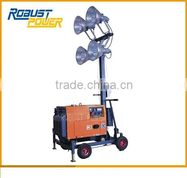 Samll Mobile Outdoor Telescopic Light Tower
