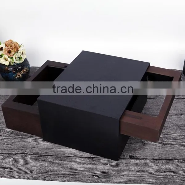 Europe and the United States Sell Like Hot Cakes Wholesale Custom Wooden Box, Wine Champagne Black Gift Box photo-5