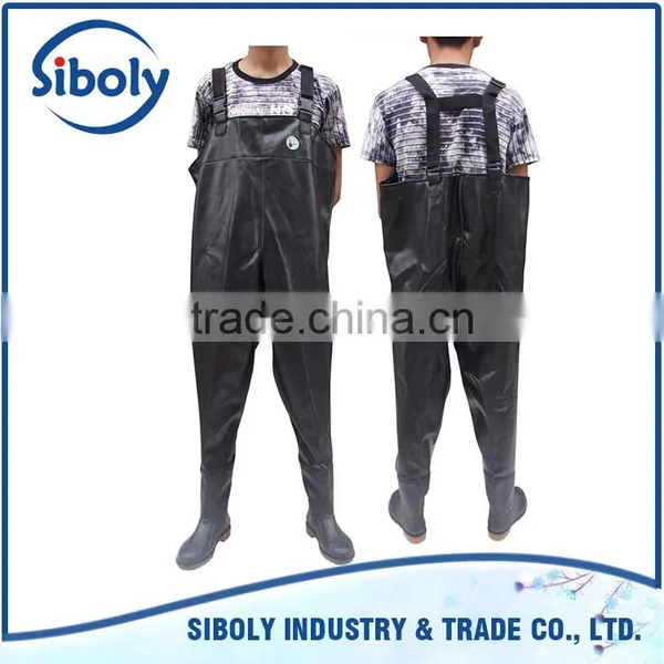 Waterproof Pvc Tarpaulin Chest High Fishing Wader/water Resistant Protective Clothing/labour Protection Appliance