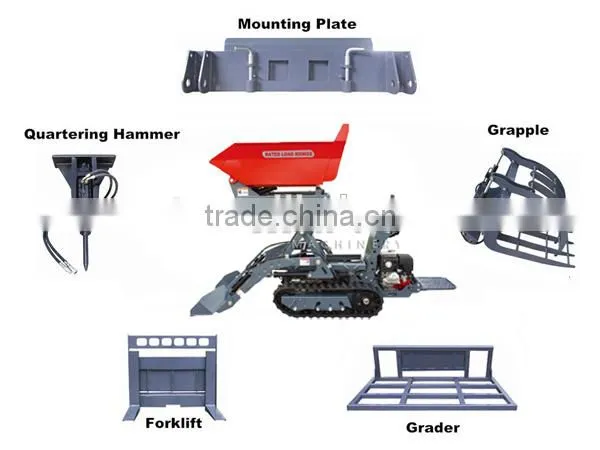 BY800 Chinese construction mini wheel loader engine power barrow with CE