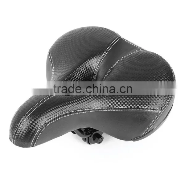Slip-resistant Bicycle Saddle MTB Bicycle Parts Comfortable Soft Leather Cushion Mat Round Seat Design photo-2