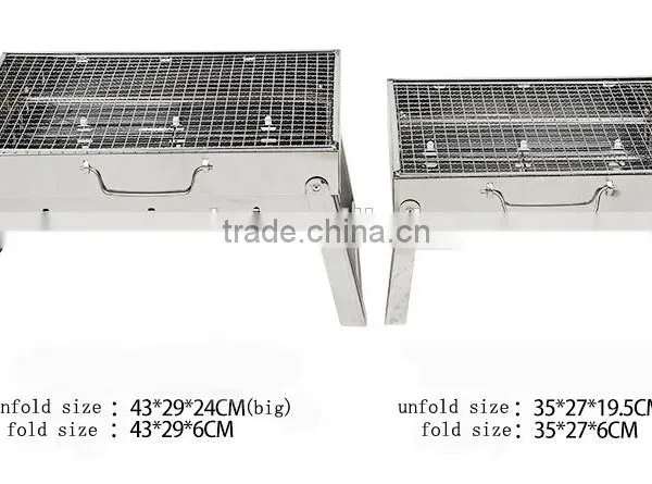 BBQ Grill White Stainless Steel Family Use Easy to Take Outdoor photo-6