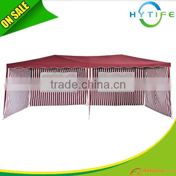 3x6M Polyester Polycarbonate Roof Gazebo With Wall