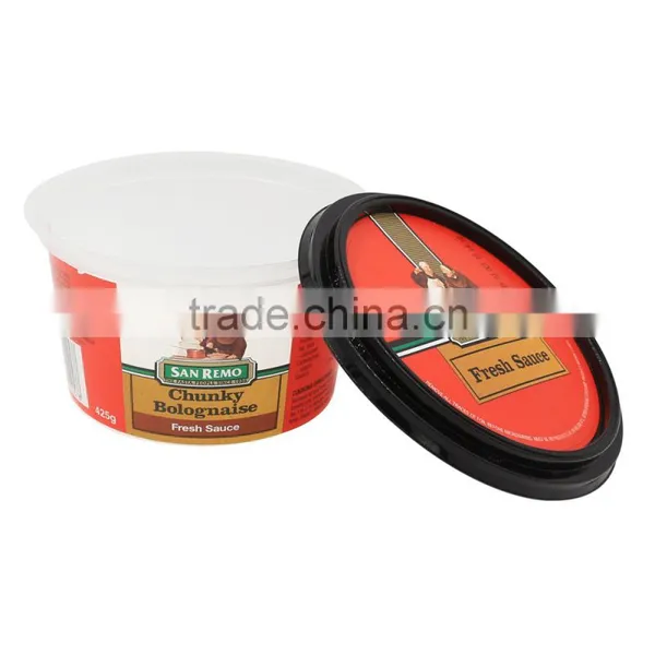 425g Food Grade Material PP Peanut Sauce Container, Disposable Plastic Sauce Cup With Lid photo-6