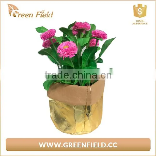 Golden Washable Bag Rolled Packing, Sack Metallic Color Keeper in Kraft photo-4