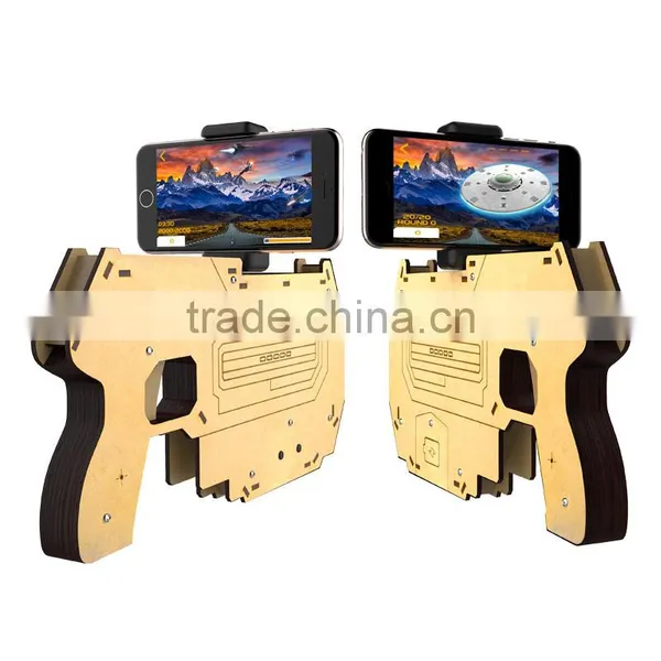 2017 New Arrival AR Gun Mobile Games Control Gun, AR Reality Experience Bluetooth Game Controller Wooden Gun For IOS/Android photo-4