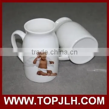 Custom Logo Printing White Sublimation Ceramic Tea Mug for Transfer Printing photo-4