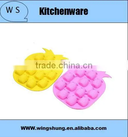 Pineapple Shape Silicone Ice Mould Mold Baking Pan Tray Ice Freeze Party Drink Mould Jelly Mold Cube Maker