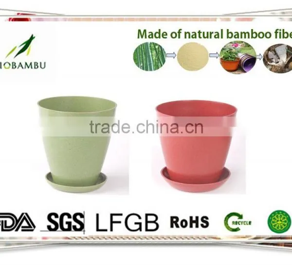 OEM Available No Pollution Antique Bamboo Fiber Flower Pots photo-4