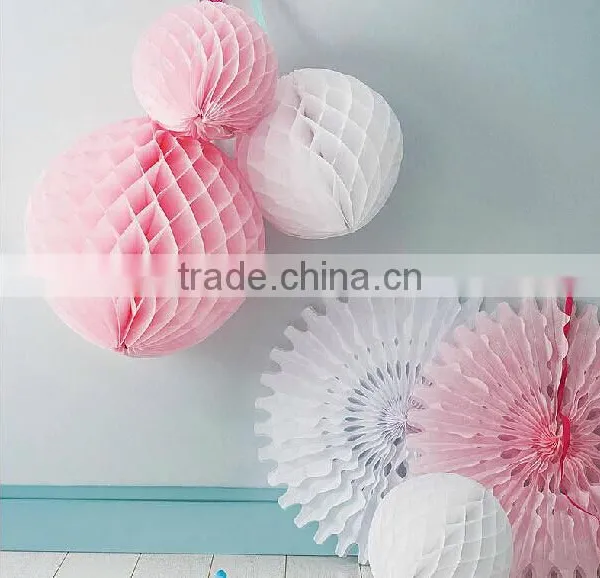 Hanging Colorful Paper Pompoms/ Paper Garland