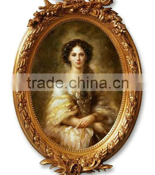 FA-053G-01woman Portrait Canvas Oil Painting With Frame photo-4