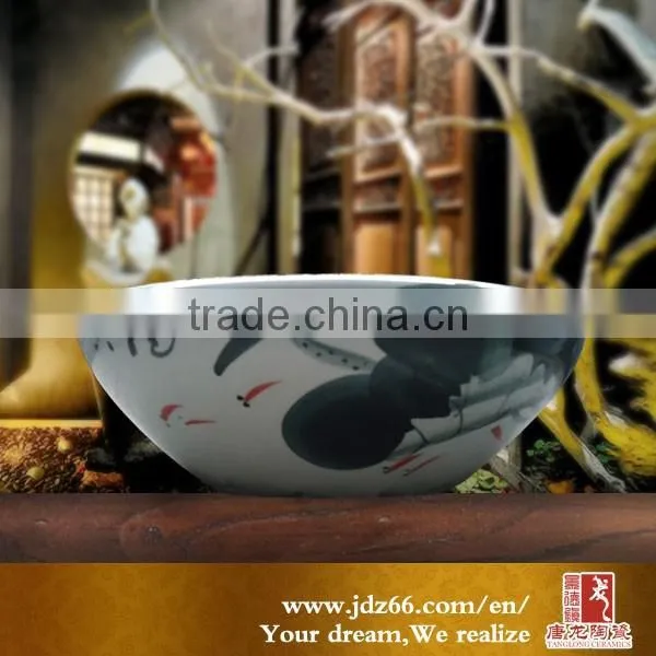 Modern Style Handmade Lotus Figure Ceramic Aquarium for New Year Gift photo-3