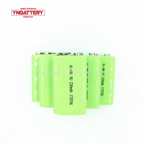 NI-MH Battery 6F22 Size 9v Rechargeable 230mAh Low Self-discharge Battery photo-5