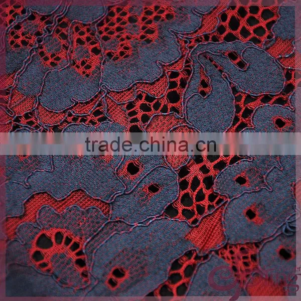 2 Colors Colorful Floral Warp Knitting Lace,jacquard Cotton Nylon Cord Lace Fabric for Dress photo-6