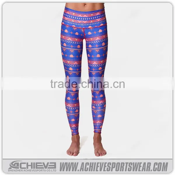 Sublimated High Waist Leggings Custom Ladies Sexy Fitness Pants Slim Fit Yoga Shorts photo-3