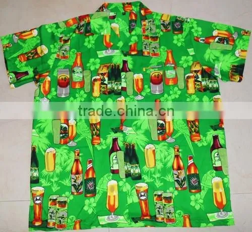 Beer Bottle Print Hawaiian Shirts photo-2