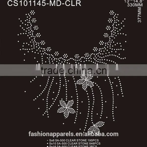 Custom Neck Line Rhinestone/Acrylic /Gem Stone Glitter Hot Fix Rhinestone for Clothing photo-3