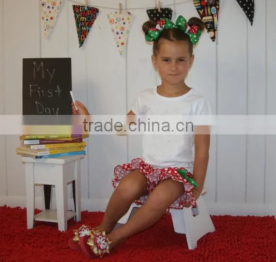 Happy New Years Christmas Kids Ruffle Clothing Set Girls Smocked Outfits photo-4