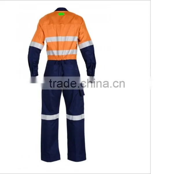 Custom Cotton/Nylon Hi Vis Safety Coverall Workwear For Men photo-2
