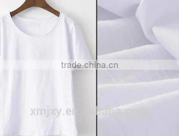 Wholesales T-shirt O-neck Simple Design for Girls photo-5