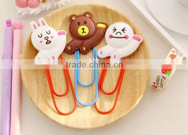 Planner Clip Nimal Shape Silica Gel Paper Clip Customizable Cartoon Clip photo-2