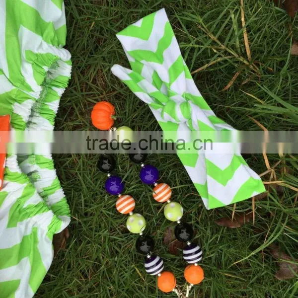 2015 New Arrival Kids Pumpkin Dress Kids Boutique Dress Girl Chervon Halloween Dress Ningbo Baby Kids Wear Firm photo-2