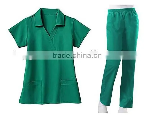 Body Fit Mock Wrap Hospital Staff Uniform photo-4