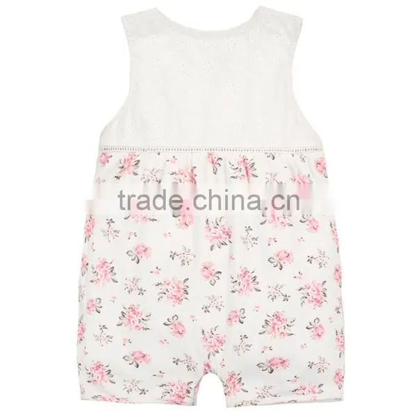 Hot Selling Cotton and Lace Baby Girl Birthday Suit Romper photo-2