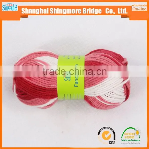 Knitted Yarns China Supplier Cheapest Wholesale Oeko Tex Certified 100% Acrylic Yarn, Space Dyeing Multicolor Yarn for Scarf photo-5