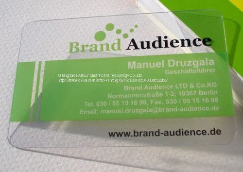 New York Custom Business Card Printing /Plastic Transparent Vlear VIP PVC Card Print/Waterproof Name Visiting Card Print photo-3