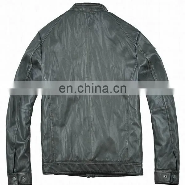2015 New Model Designer Buffalo Leather Jacket photo-2